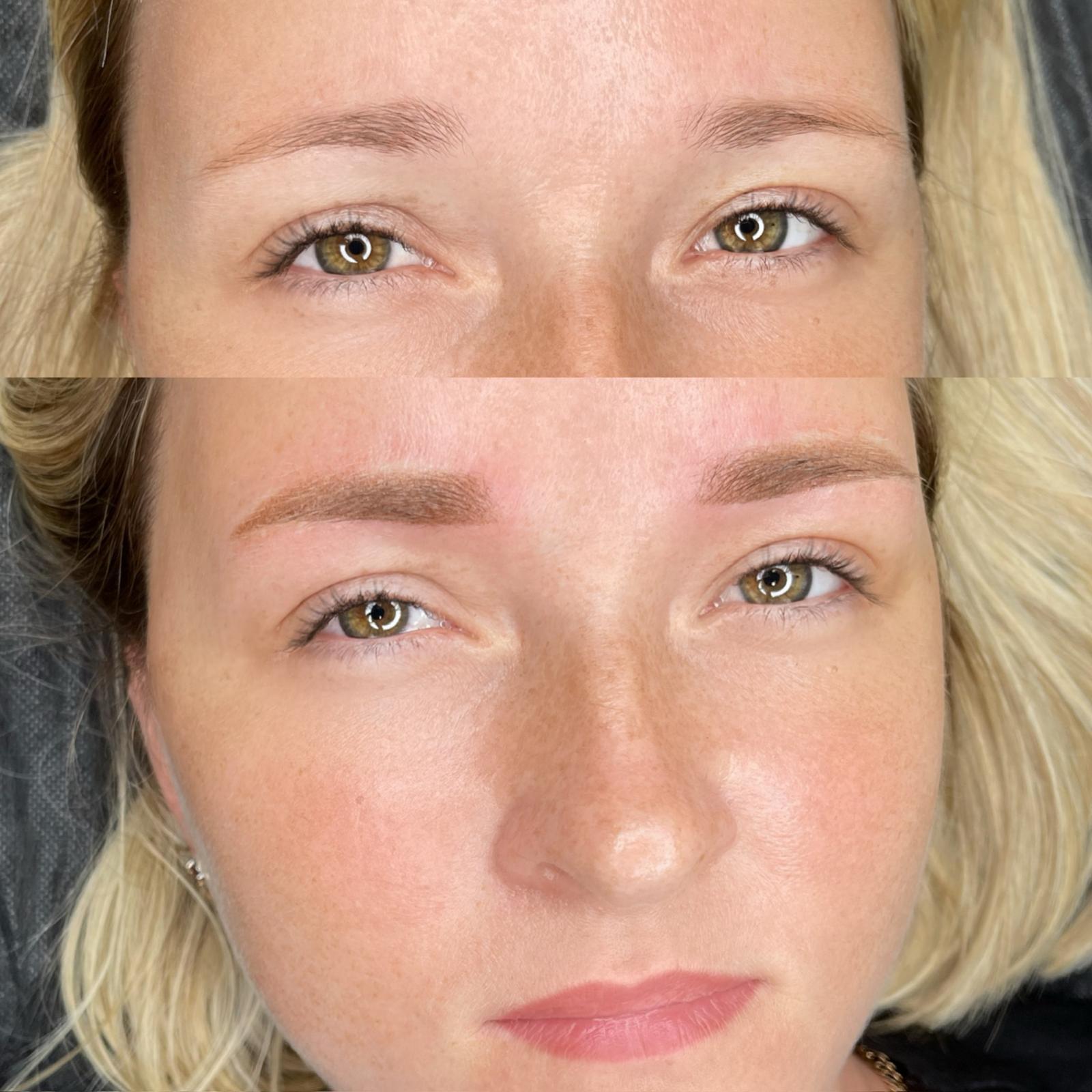 Brows before/after
