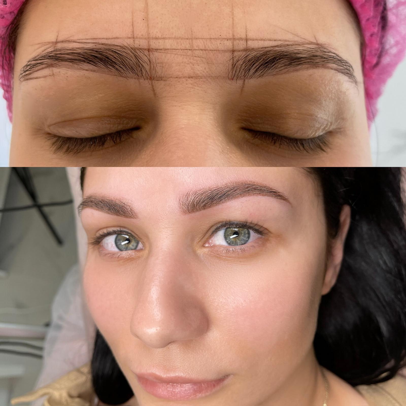 Brows before/after