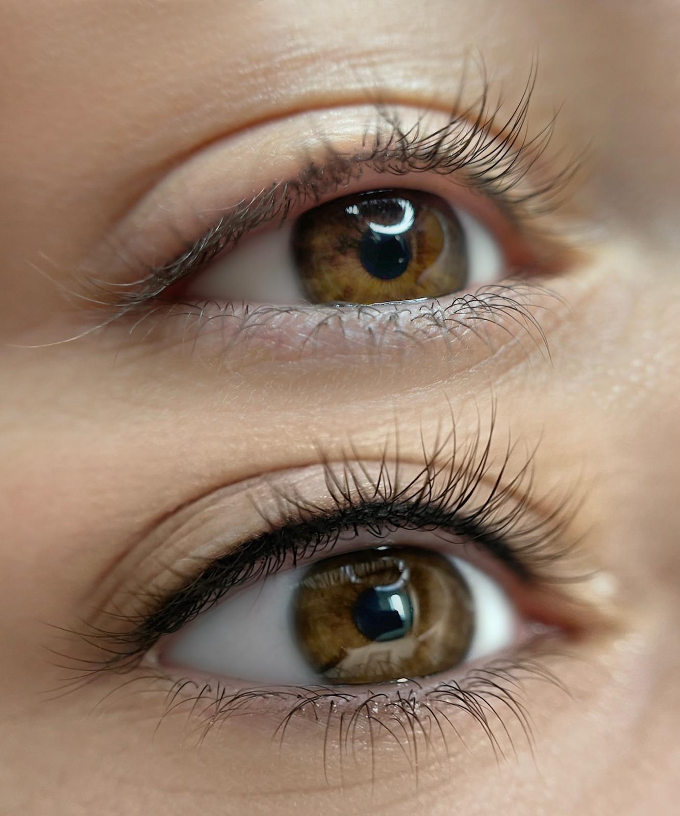 Eyeliner before/after