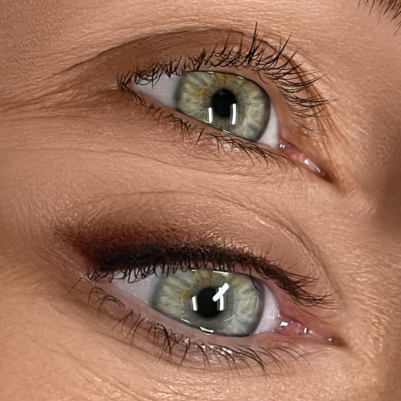 Eyeliner before/after