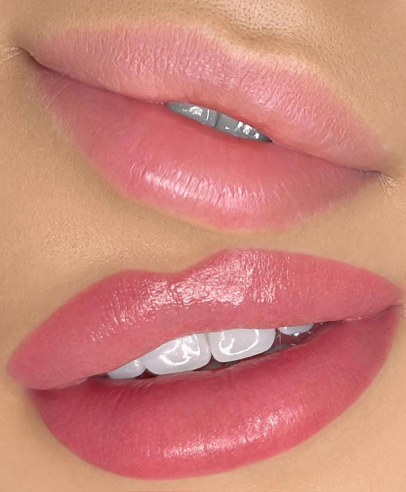 Lip Blushing before and after